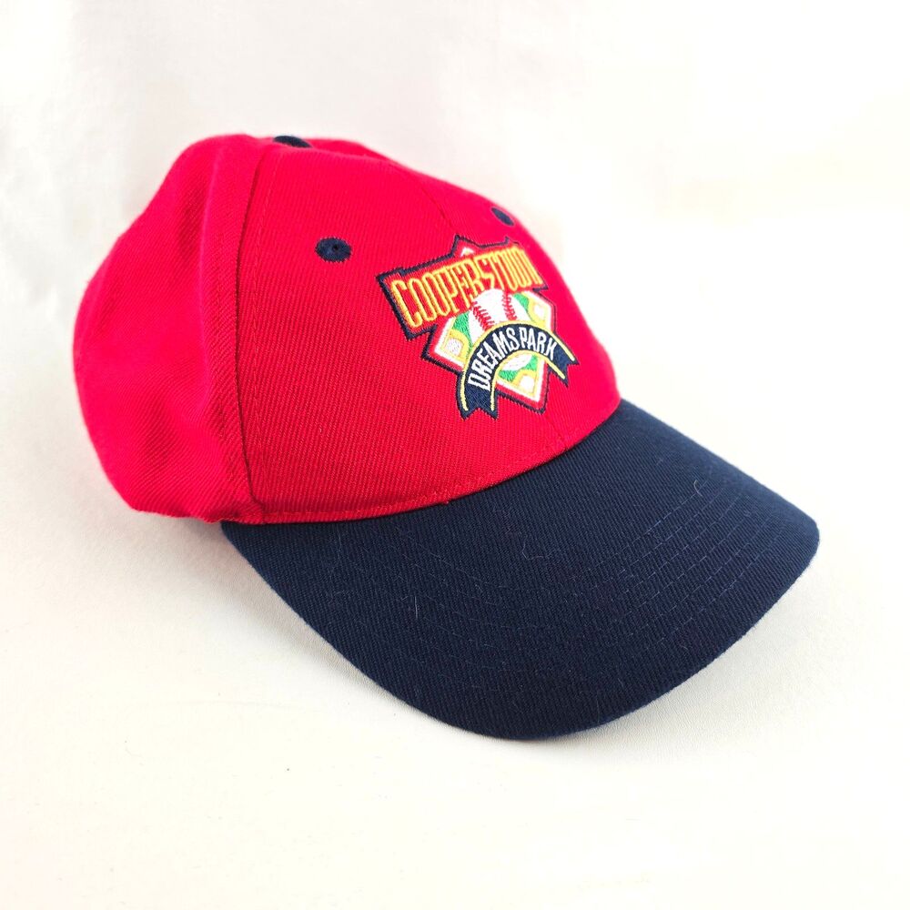 Cooperstown Dreams Park Hat Youth Red Blue Baseball Cap Adjustable Strapback